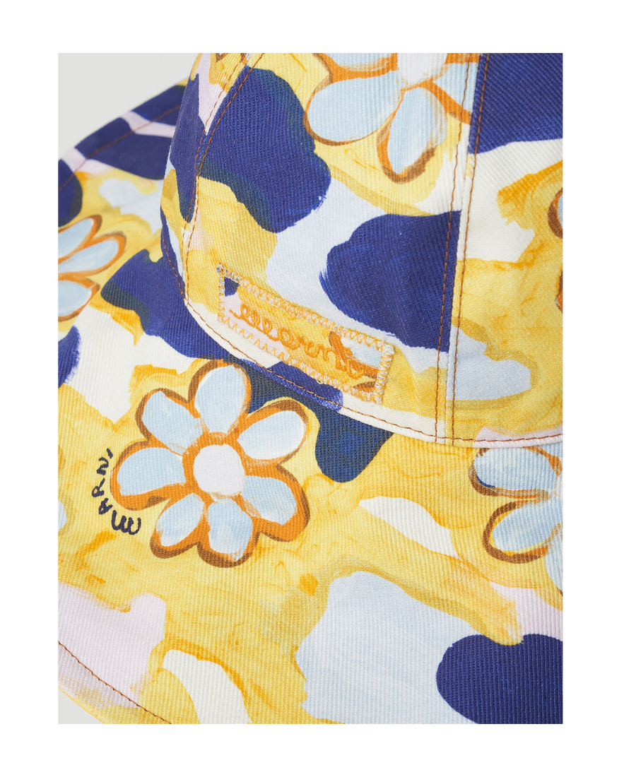 Marni Floral Printed Hat In White