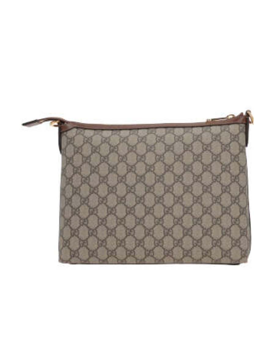 Gucci Interlocking G-print Clutch Bag In Gray