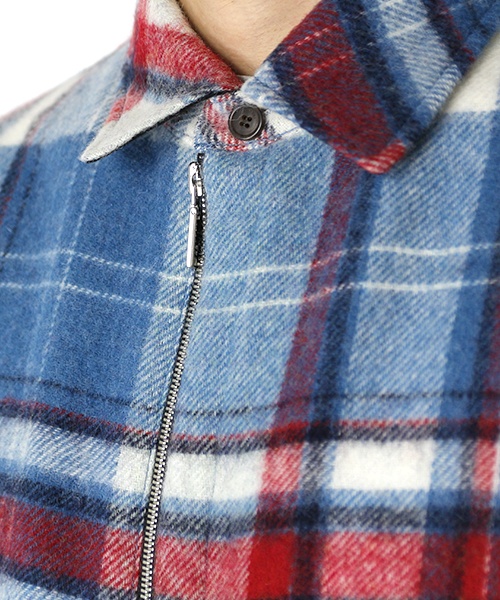 We11 Done Checked-print Shirt Jacket In Multicolor