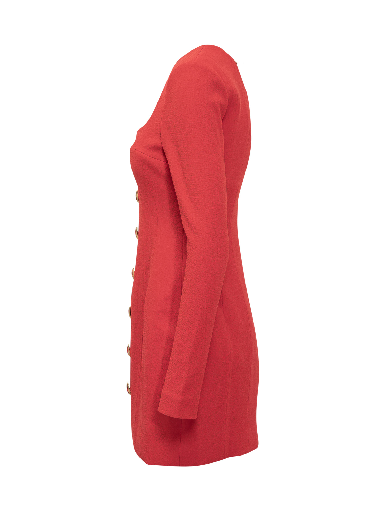 Rebecca Vallance Cameron Button-embellished Crepe Mini Dress In Red