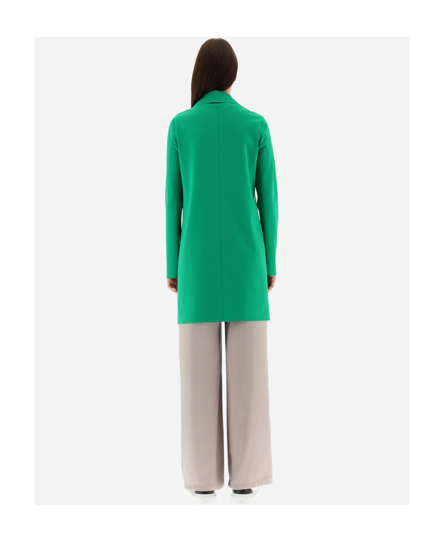 Herno Stretch Techno Jersey Trench Coat In Green