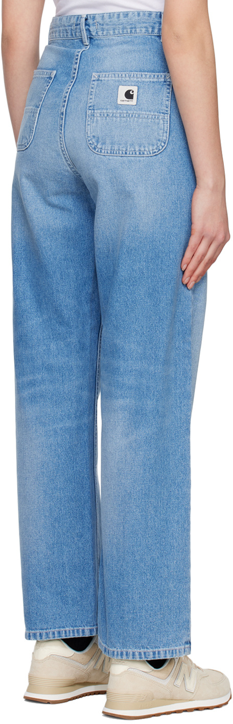 Carhartt Blue Simple Jeans In Blue