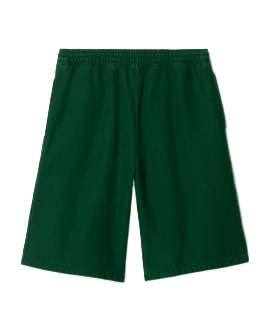 Burberry Equestrian Knight-logo Cotton Shorts In Green