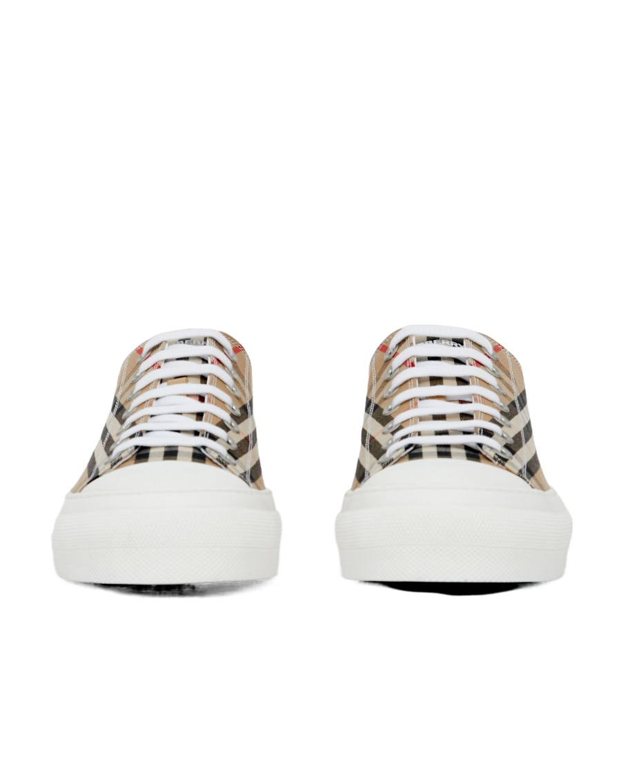 Burberry Women Vintage Check Cotton Sneakers In White