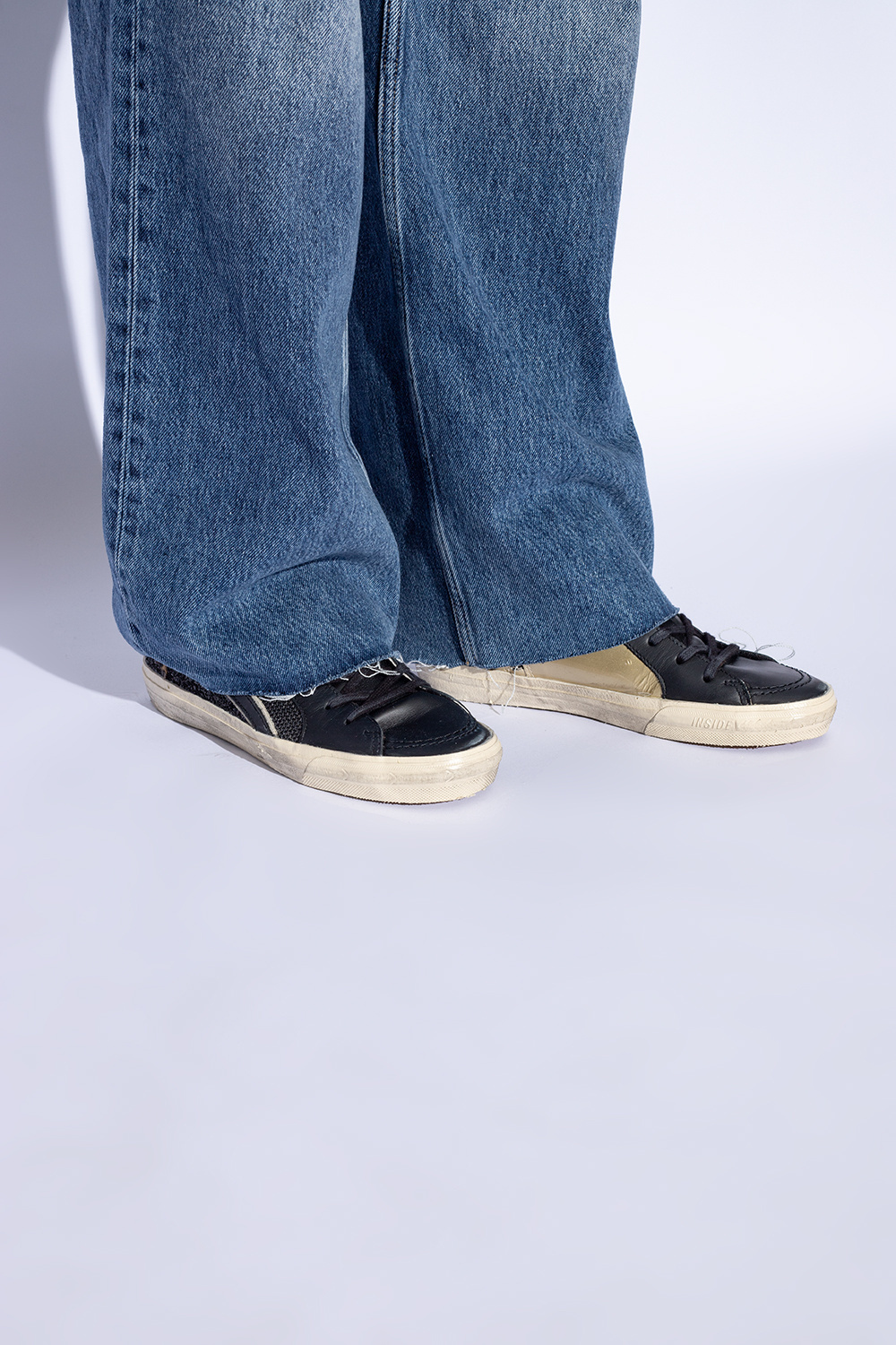 Golden Goose Slide High-top Sneakers In Black