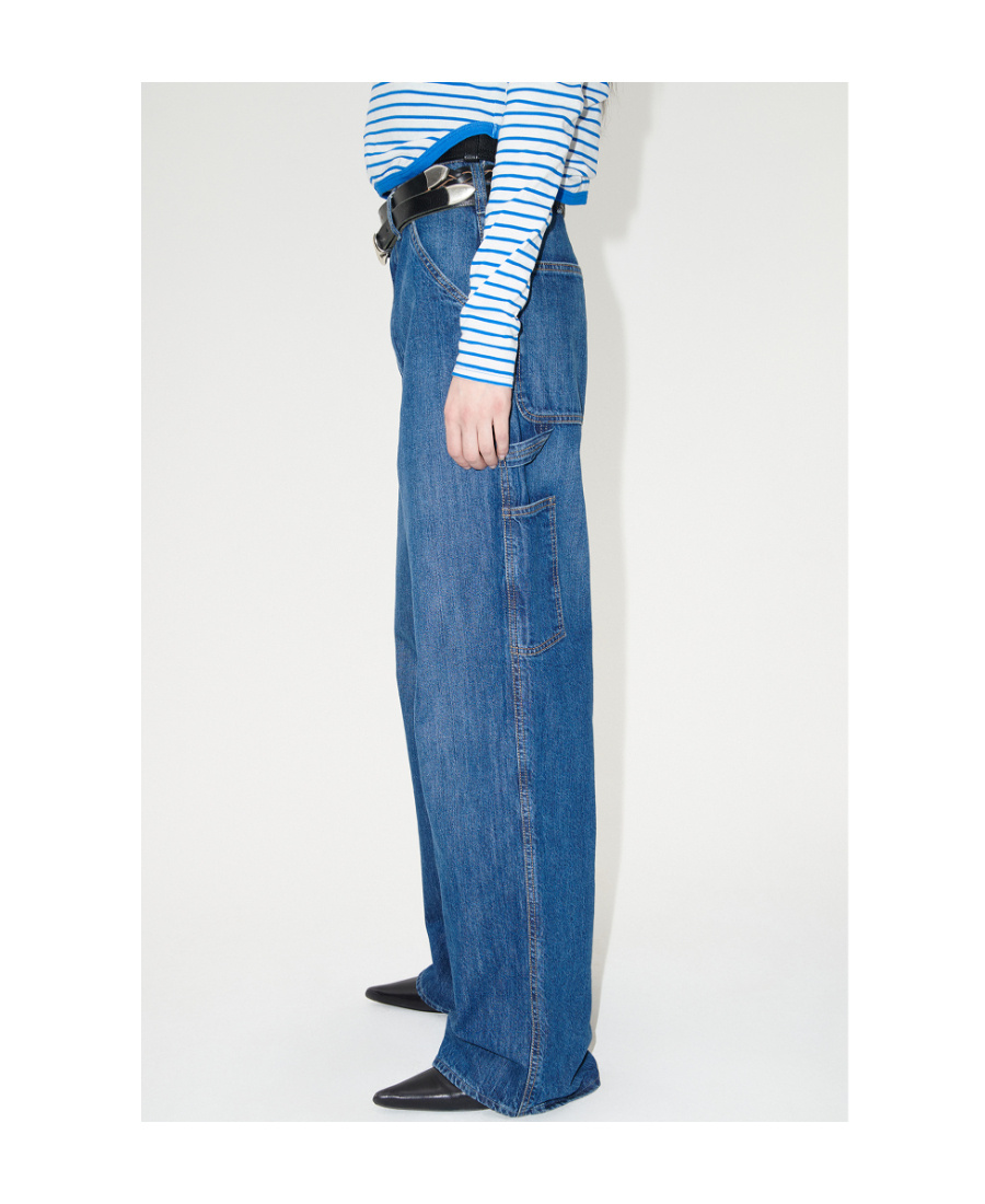Our Legacy Trade Wide-leg Cotton Jeans In Blue