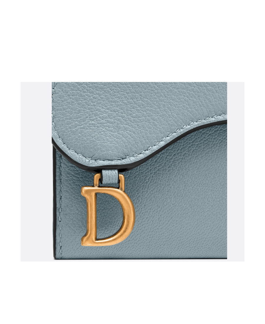 Dior Logo Wallet In Blue