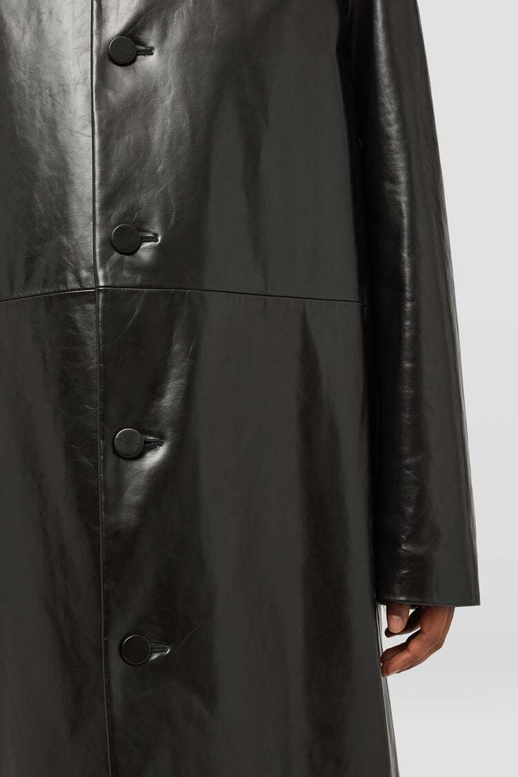 Jil Sander Button-up Coat In Black