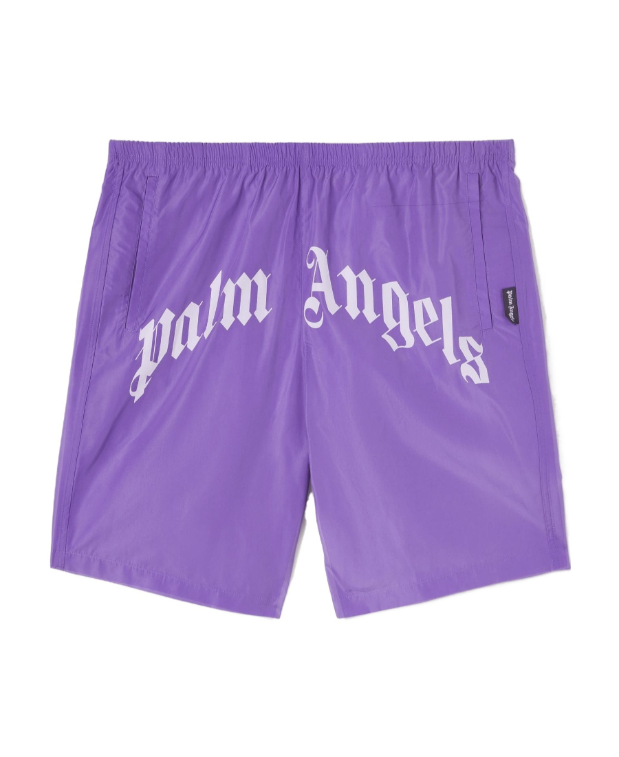 PALM ANGELS PALM ANGELS LOGO PRINTED SWIM SHORTS