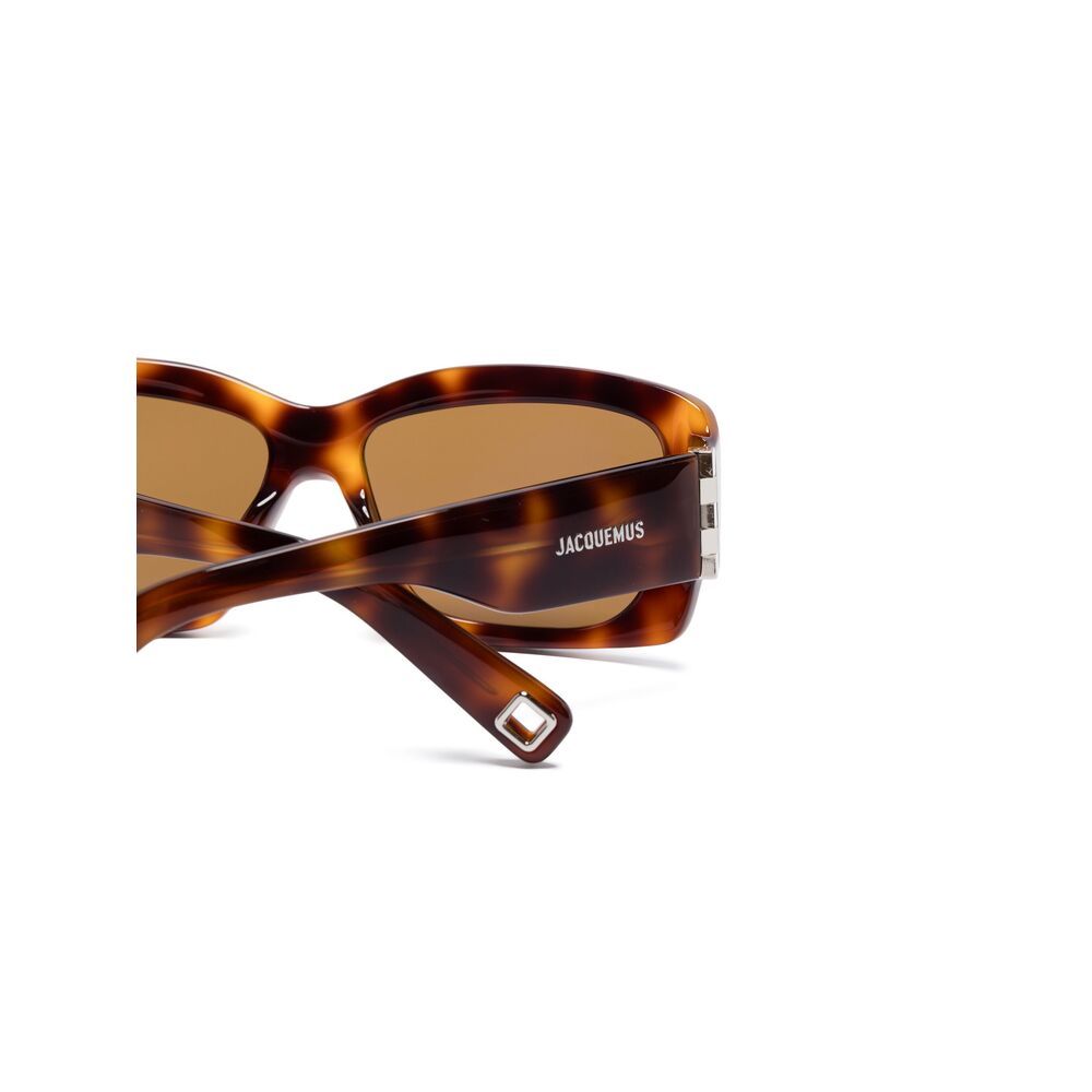Jacquemus Sunglasses With Animal-print Frame And Brown Lenses In Nude
