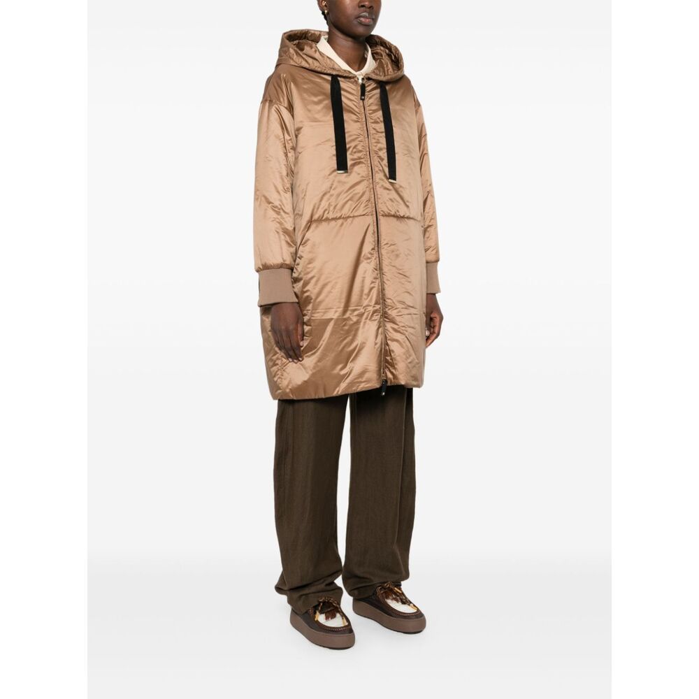 Max Mara Greenf Padded Hooded Jacket In Brown