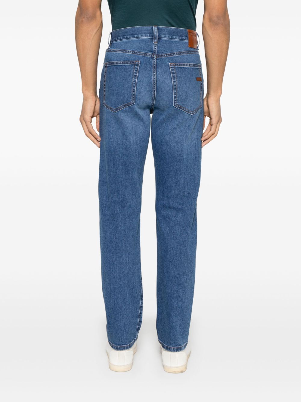 Zegna Jeans With Belt Loops In Blue