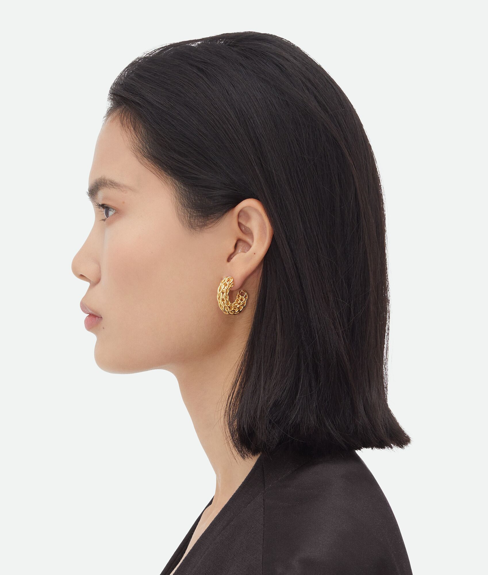 Bottega Veneta Crochet Earrings In Yellow