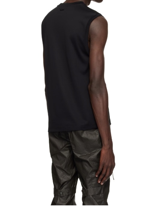 Mugler Black Signature Sleeveless Tank Top In Black
