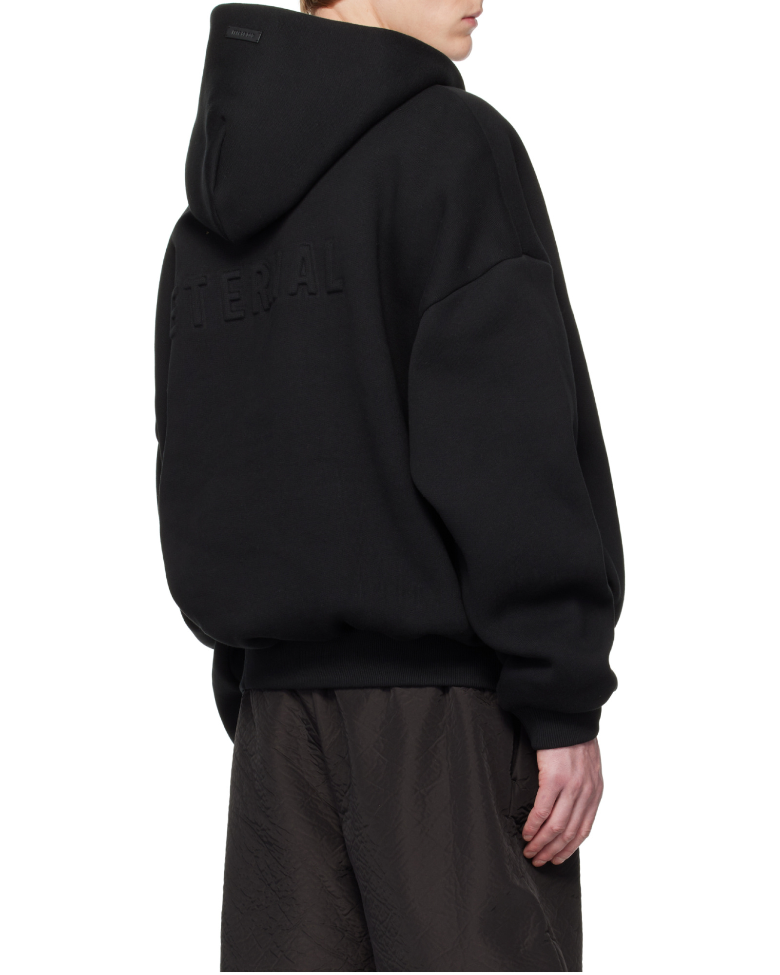 Fear Of God Half-zipped Hoodie In Black