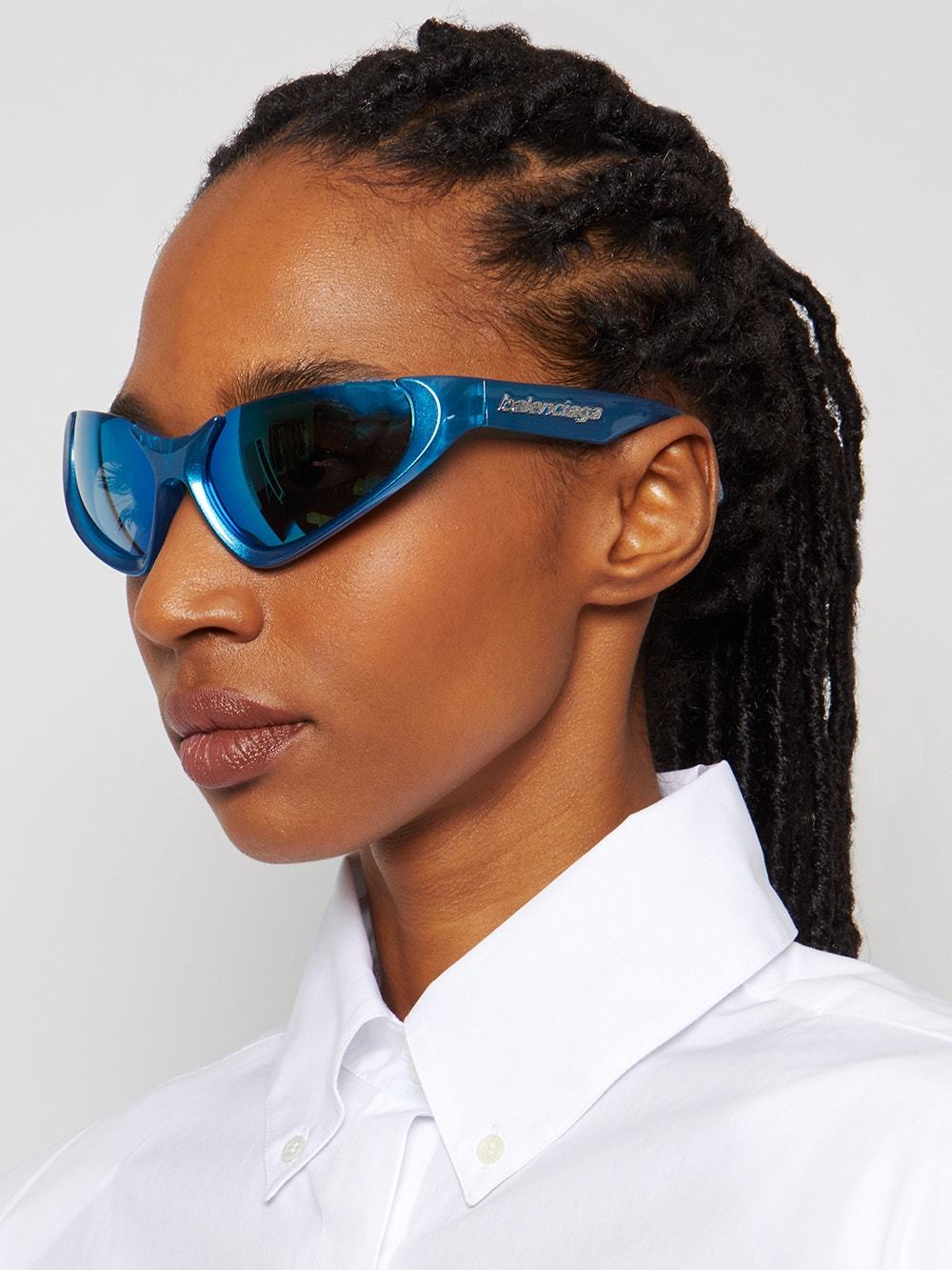 Balenciaga Xpander Cat-eye Frame Sunglasses In Blue
