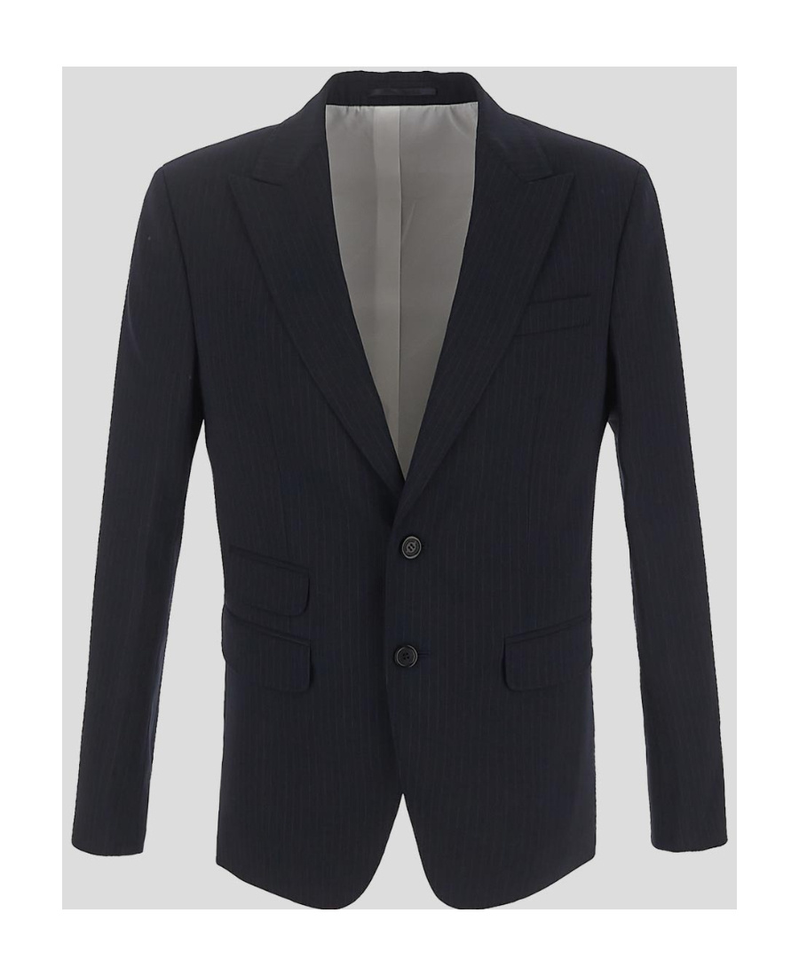 Dsquared2 Pinstripe-pattern Three-piece Suit In Black