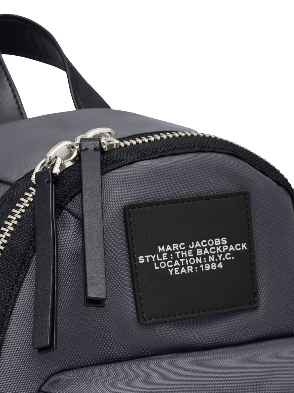Shop Marc Jacobs The Biker Logo-patch Backpack In Black
