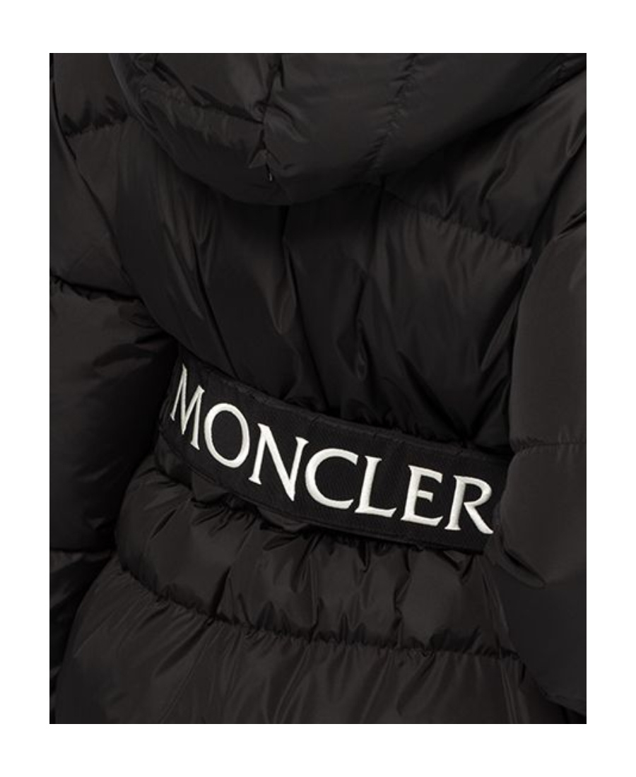 Moncler Belted Quilted Jacket In Black