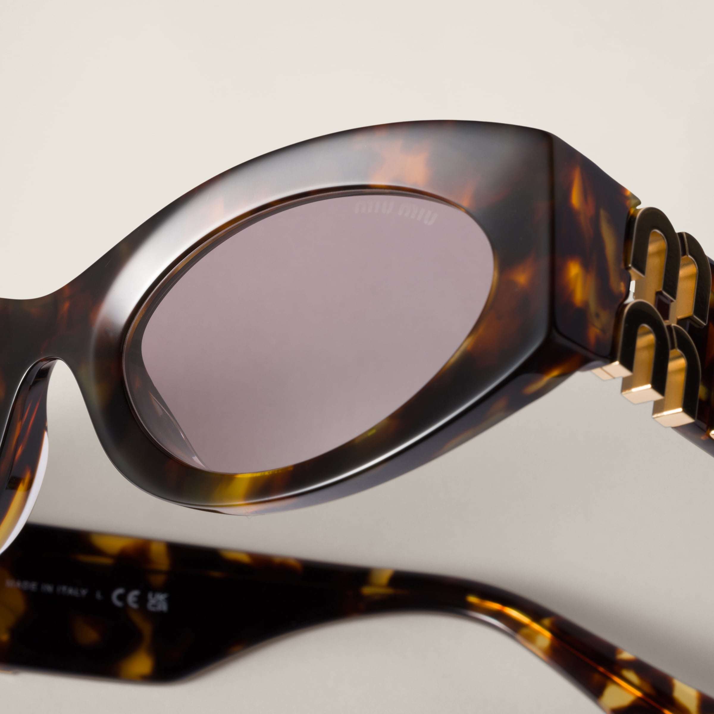 Miu Miu Miu Glimpse Sunglasses In Purple