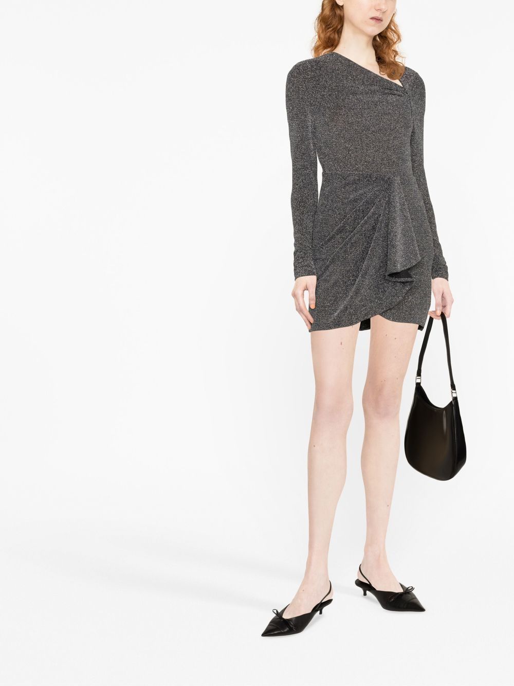 Isabel Marant Étoile Ruched-neck Knitted Top In Black
