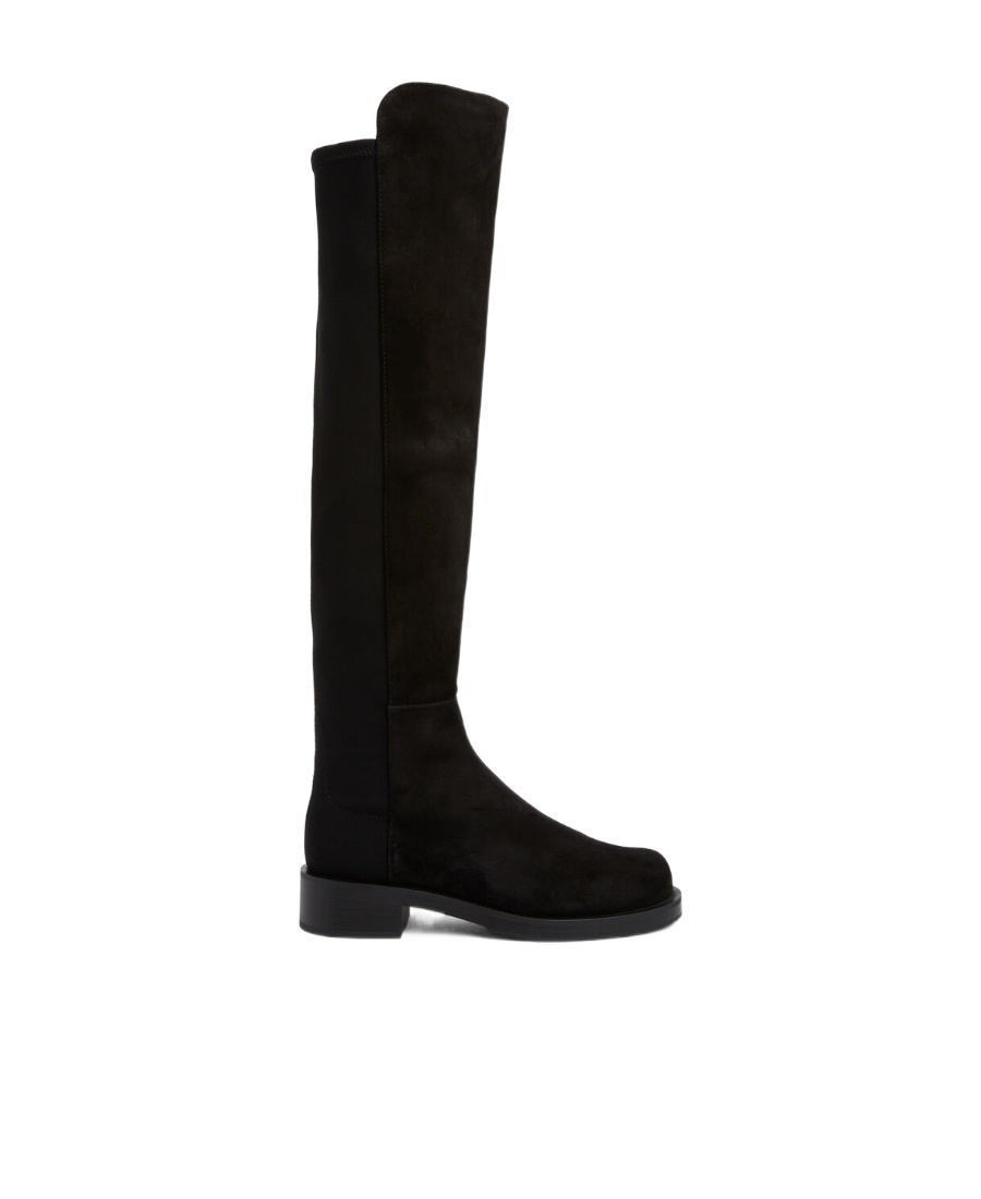 Stuart Weitzman Round-headed Boots In Black