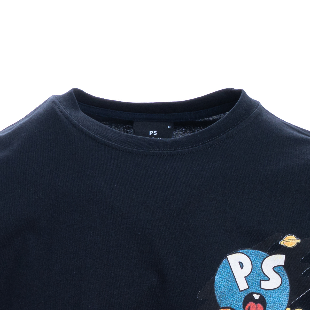 Shop Paul Smith Navy Blue Logo Printed T-shirt