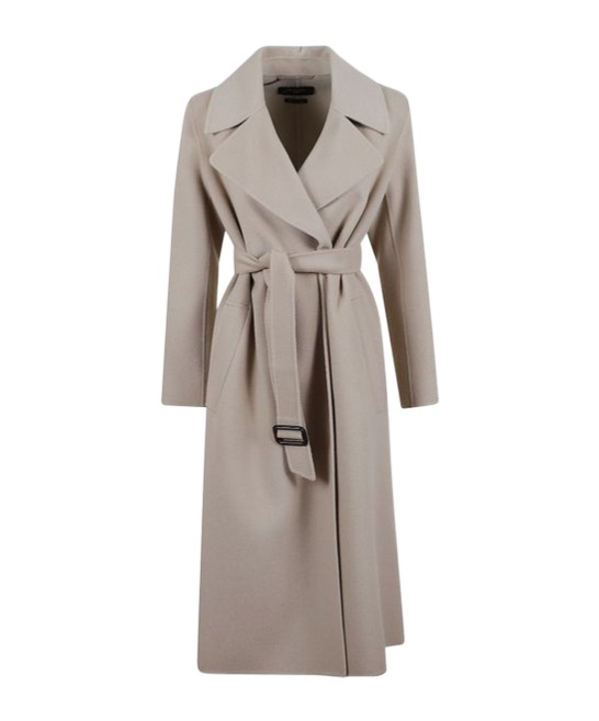 Weekend Max Mara Long Sleeve Coat In Gray