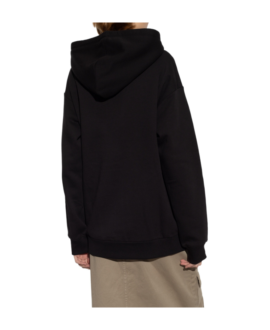 Michael Michael Kors Logo Detailed Drawstring Hoodie In Black