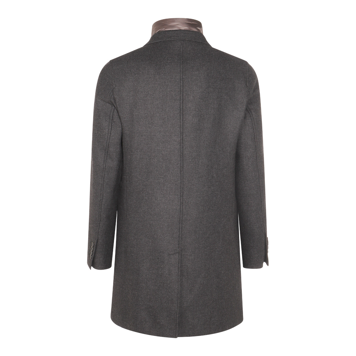 Herno Wool Coats Featuring Back Vent In Brown