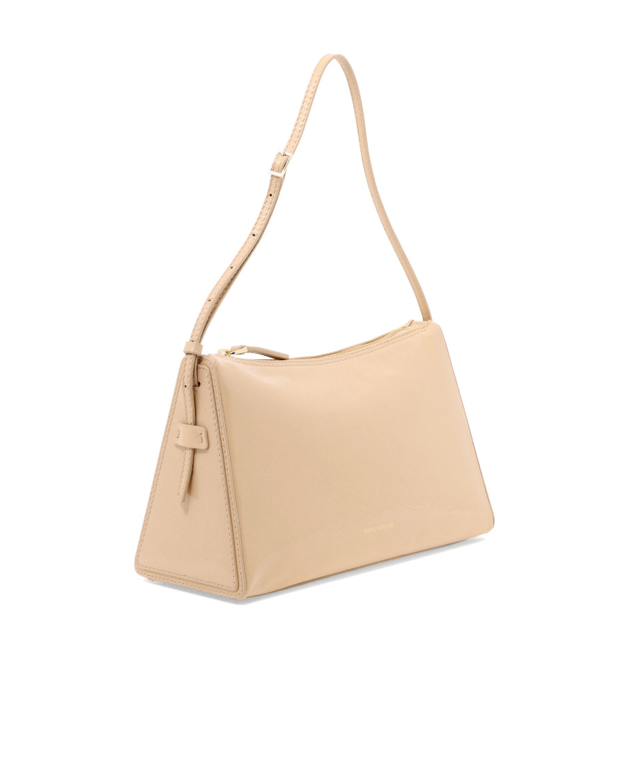 Manu Atelier Prism Hobo Bag In Nude