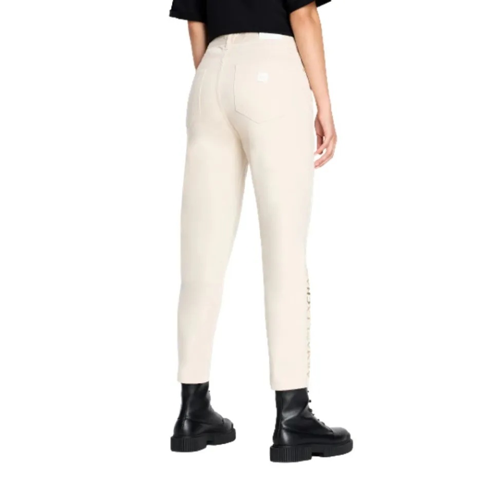 Armani Exchange Belt-loop Casual Pants In White