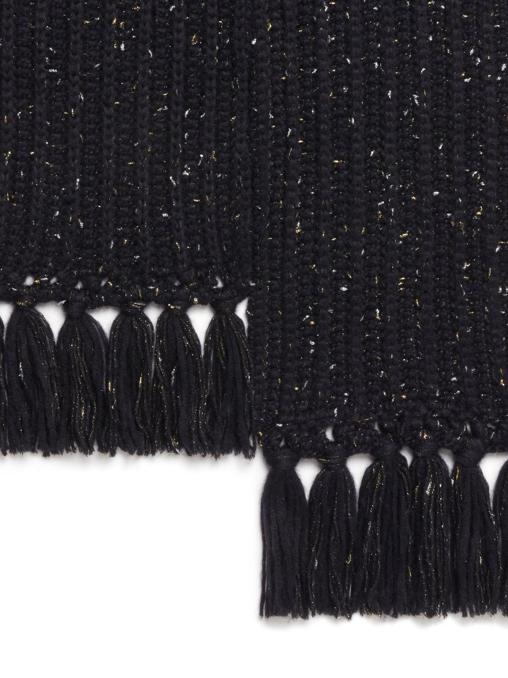 Alanui Astral Fringed Scarf In Black