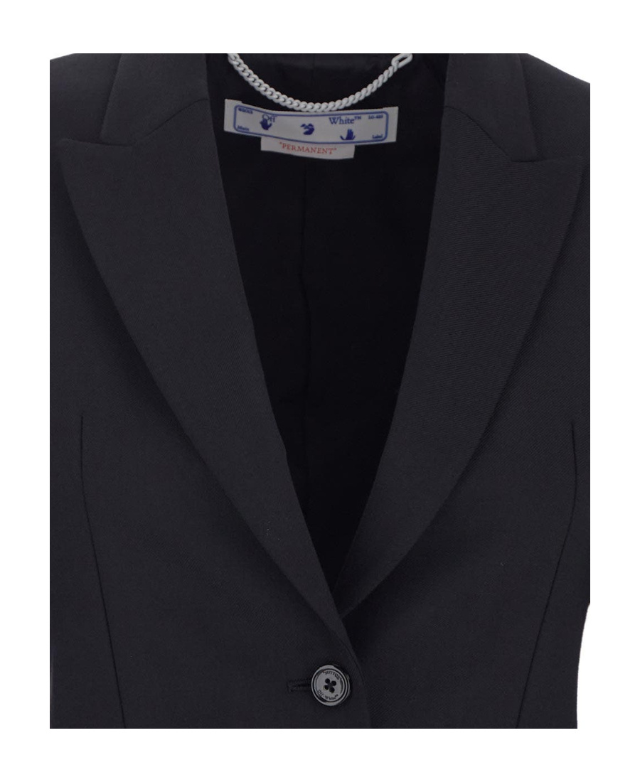 Off-white Tailored Single-breasted Blazer In Black