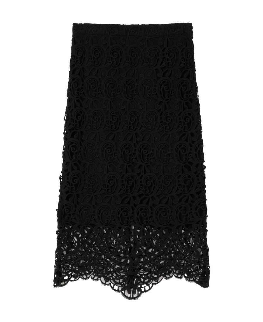BURBERRY MACRAMÉ-LACE PENCIL SKIRT