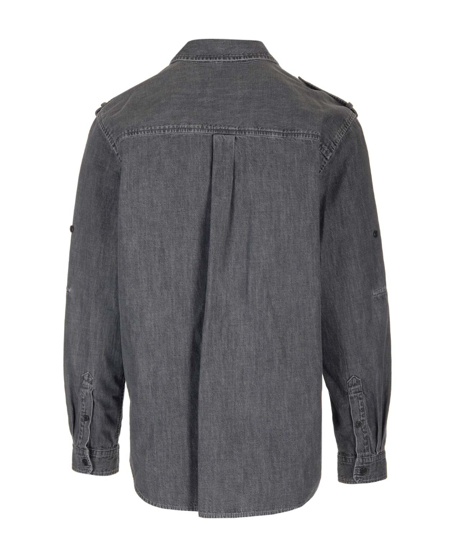 Isabel Marant Man Denim Shirt Black Size L Cotton In Black