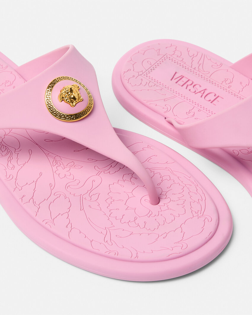 Versace Alia Sandales Plates En Caoutchouc