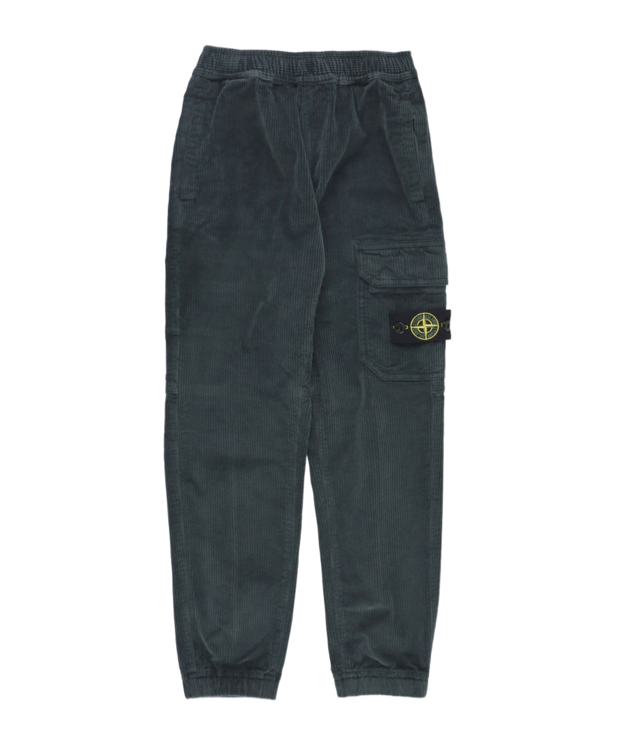 Stone Island Compass-badge Corduroy Trousers In Green