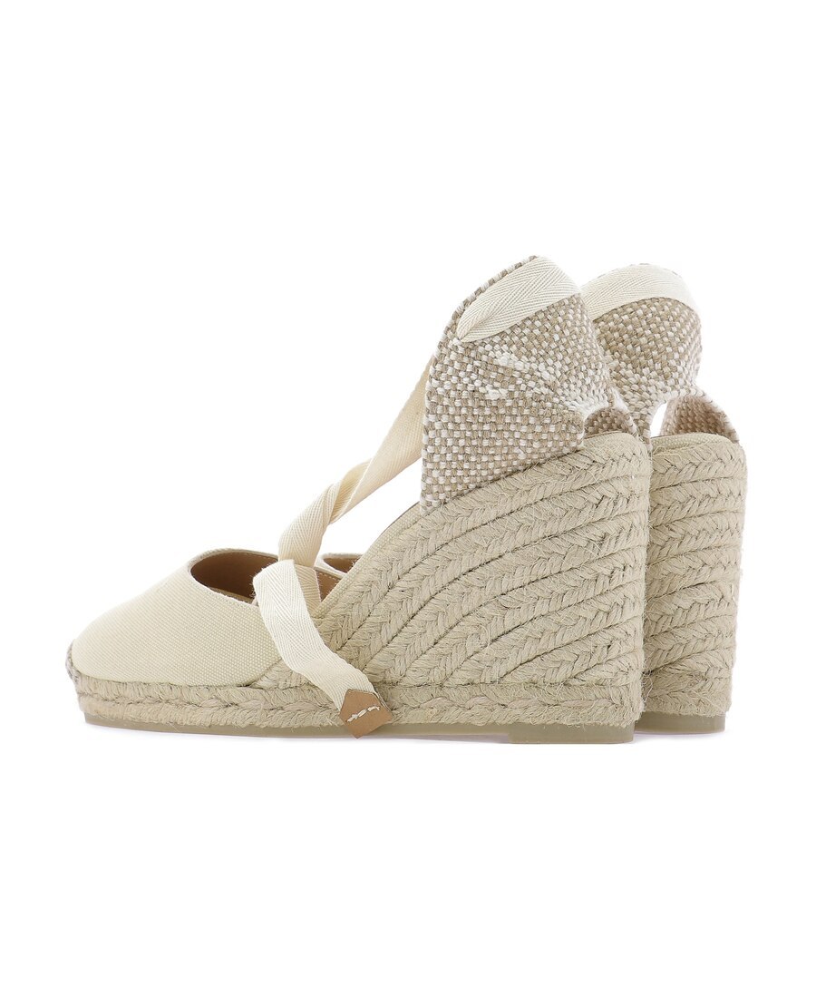 Shop Castaã±er Wedge Heel Espadrilles In Nude
