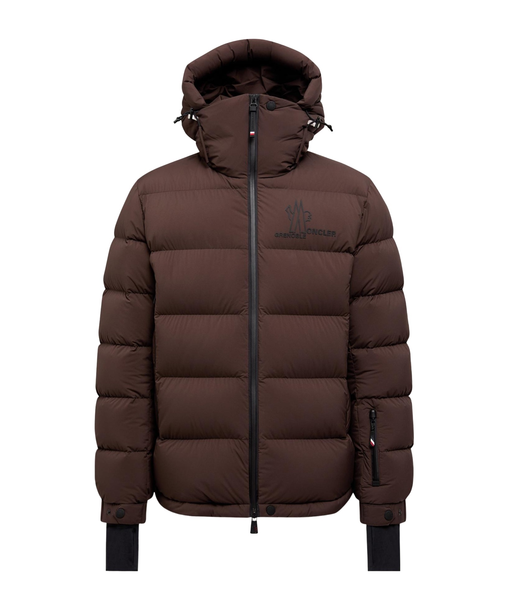 Moncler Isorno Hooded Down Ski Jacket In Brown