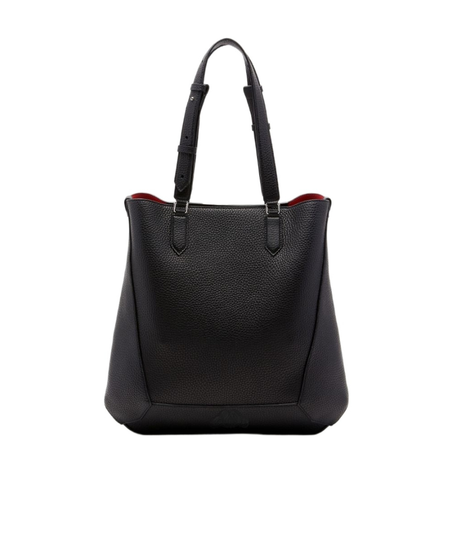 Alexander Mcqueen The Edge Medium Leather Tote Bag In Black