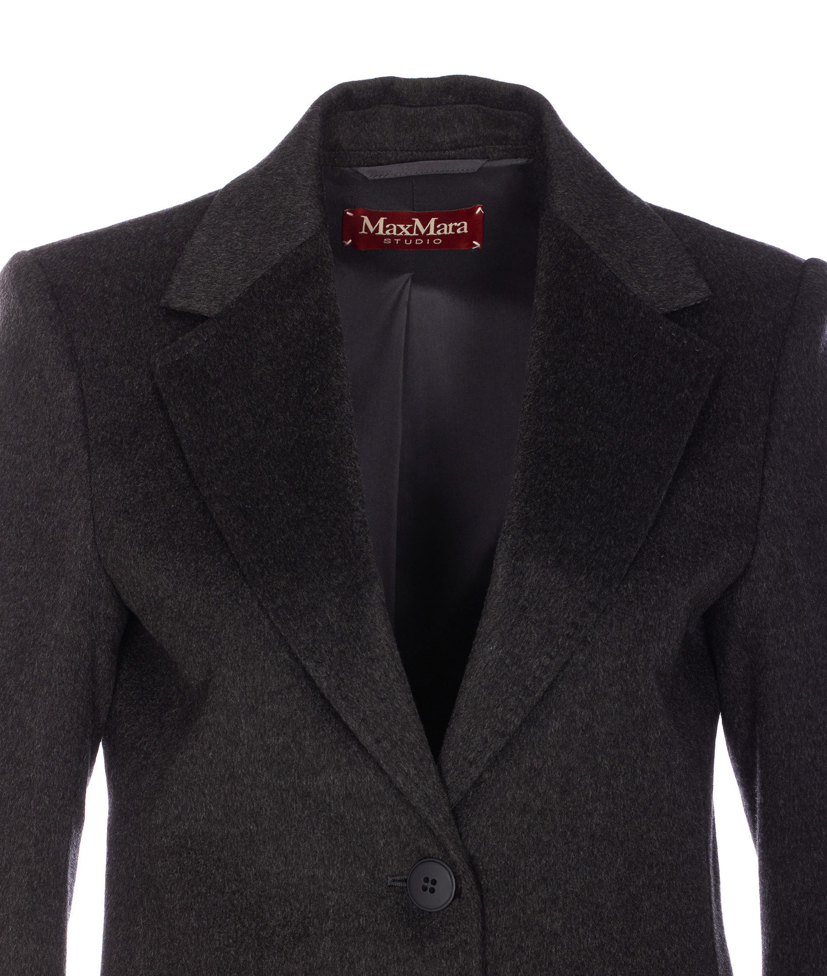 Max Mara Lapel Long-sleeved Suit Jacket In Black