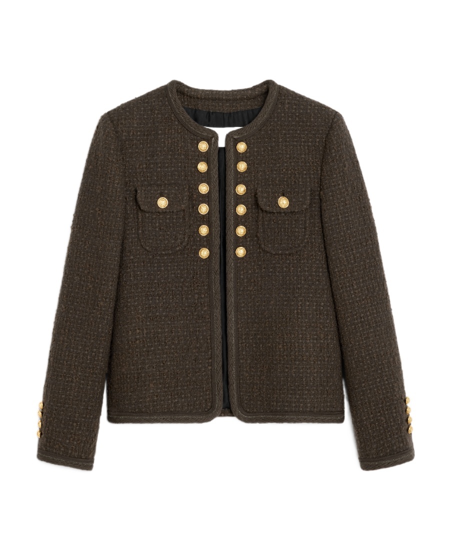 Celine Long-sleeved Casual Jacket In Brown