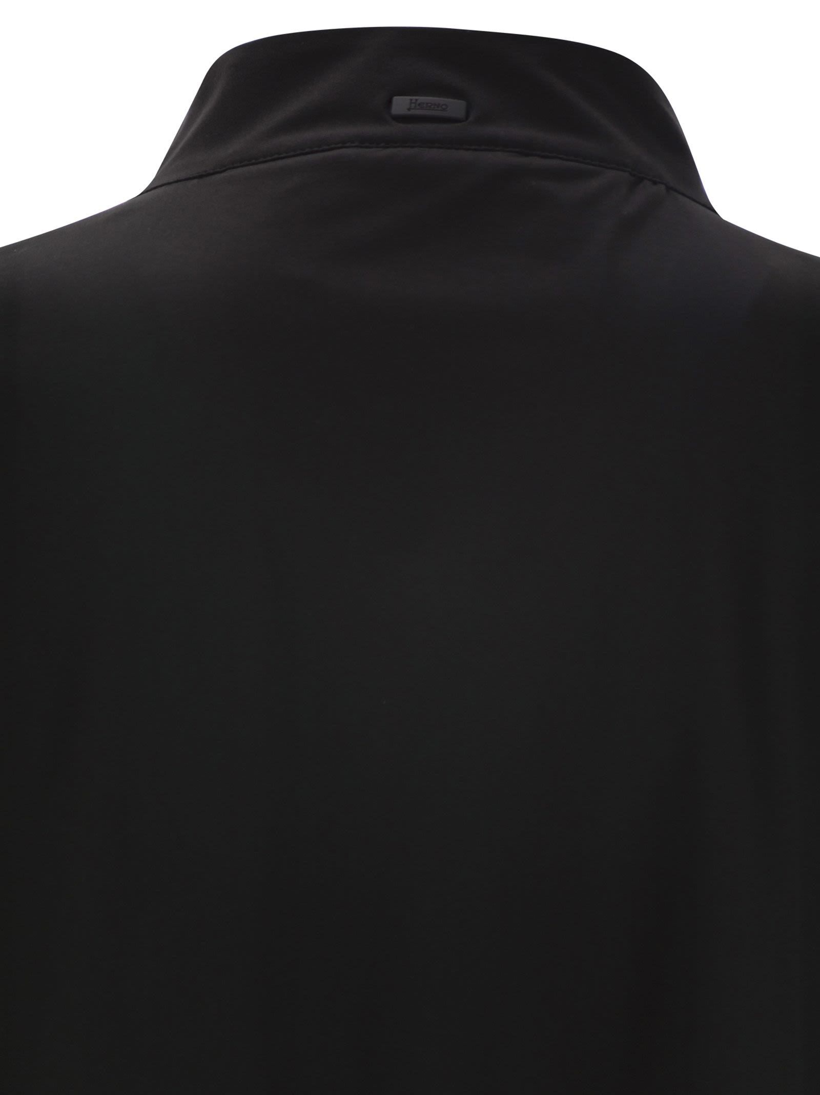 Herno Laminar Bomber Jacket With Zip In Black