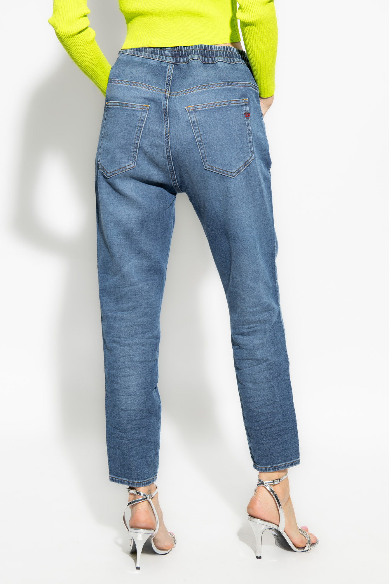Diesel 2041 D-fayza Joggjeans 068hy Boyfriend Jeans In Blue