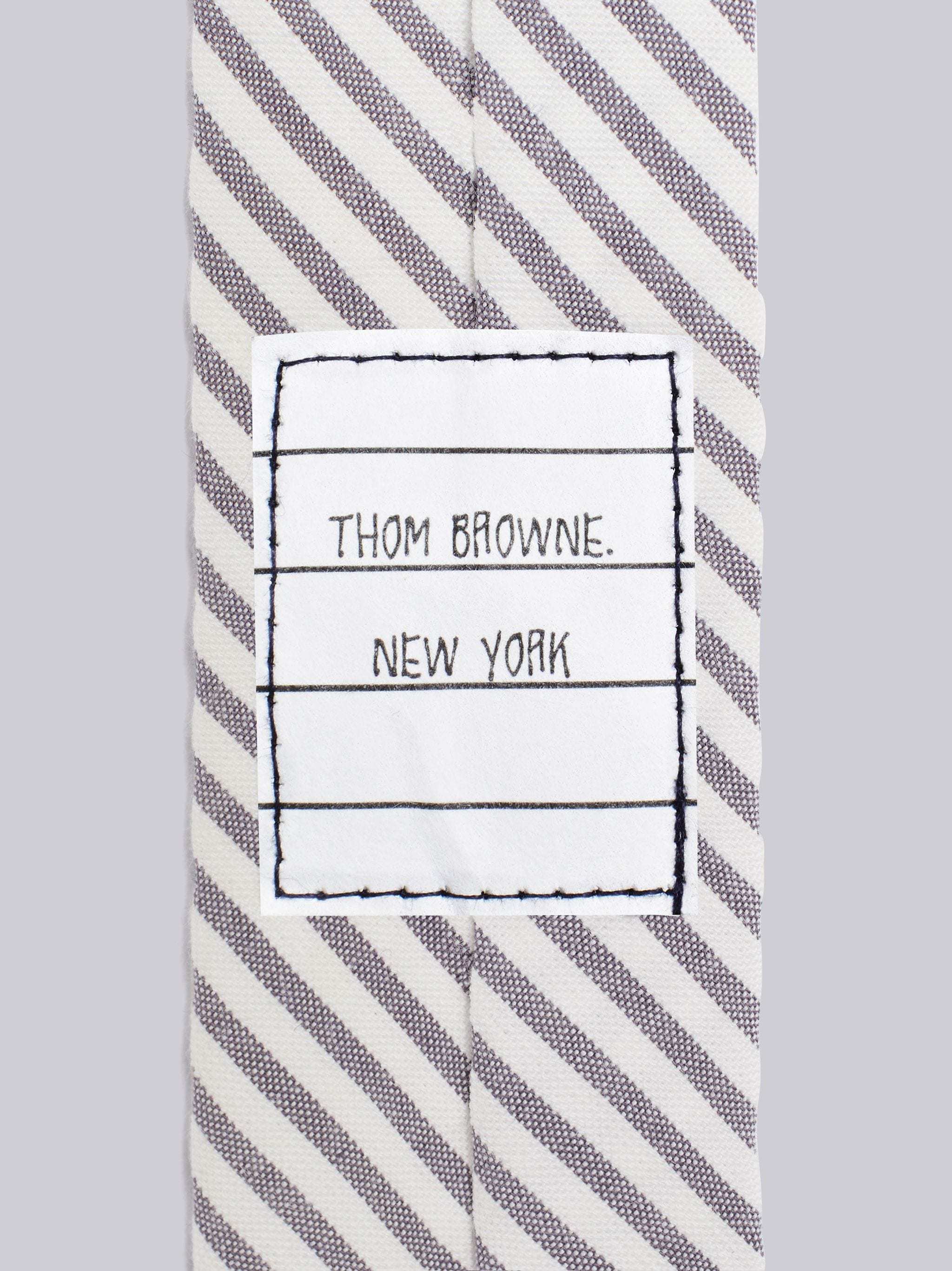 Thom Browne Classic Seersucker Tie In White