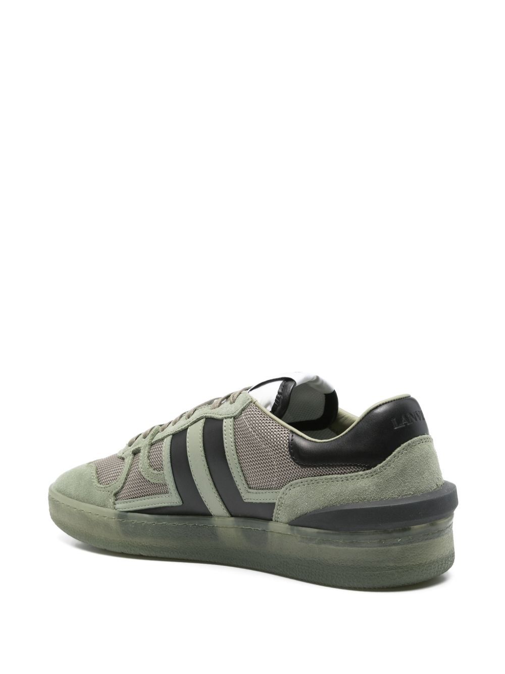 Lanvin Clay Sneakers In Green Suede And Fabric In Green