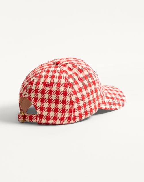 Valentino Garavani Garavani Baseball Cap In Cotton And Wool With Patch