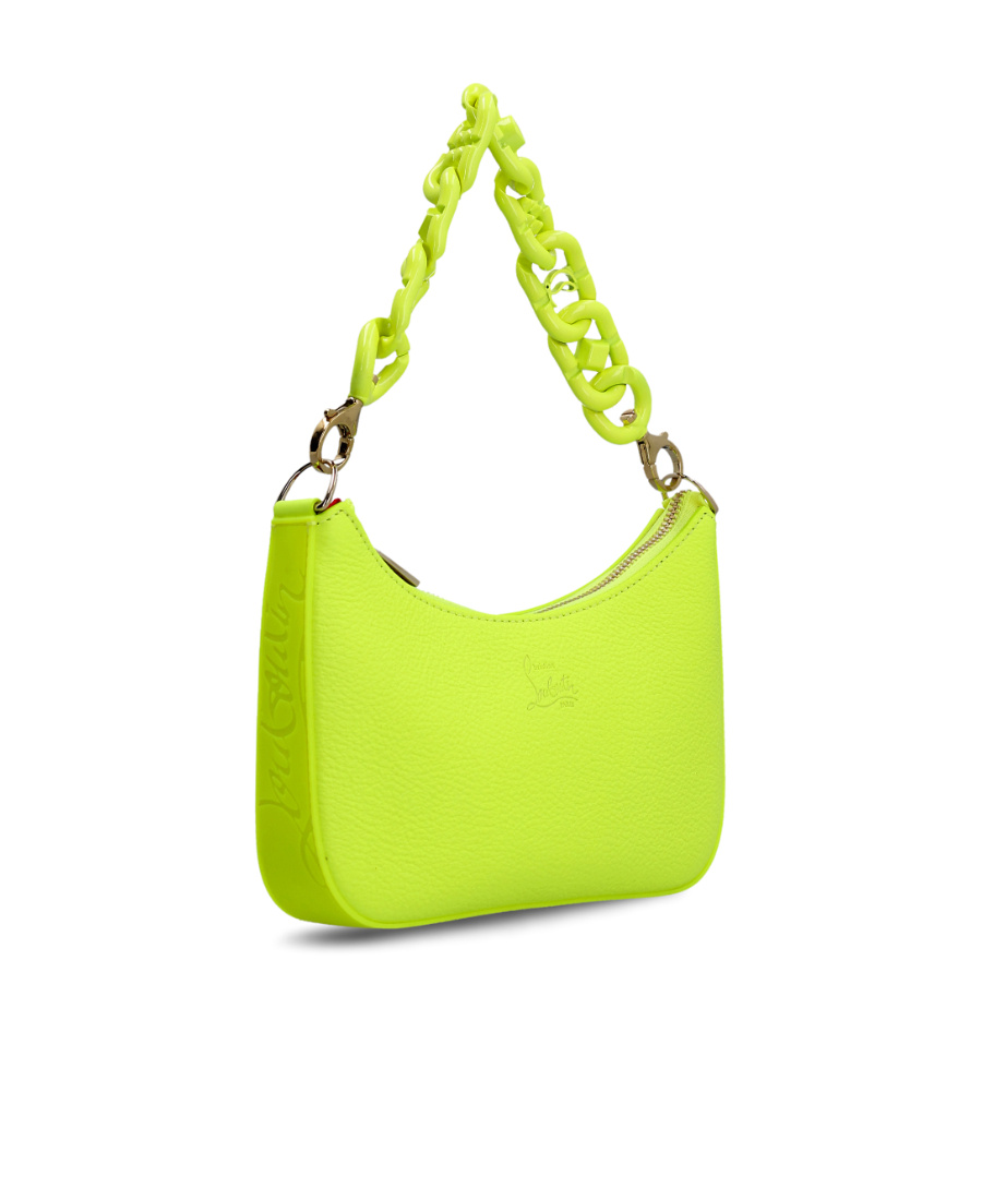 Christian Louboutin Loubila Chain Mini Leather Shoulder Bag In Green