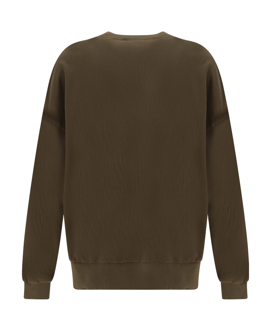 Palm Angels Monogram Crewneck Sweatshirt In Green